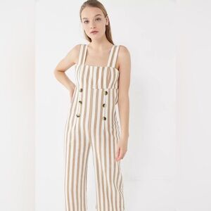 NWT Urban outfitters cropped striped jumpsuit